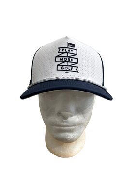 Melin Play More Golf White & Navy Trucker Hat